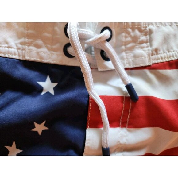 Polo Ralph Lauren Kids Patriotic Flag Swim Trunk Shorts Red White Blue L 14/16 - Picture 4 of 16